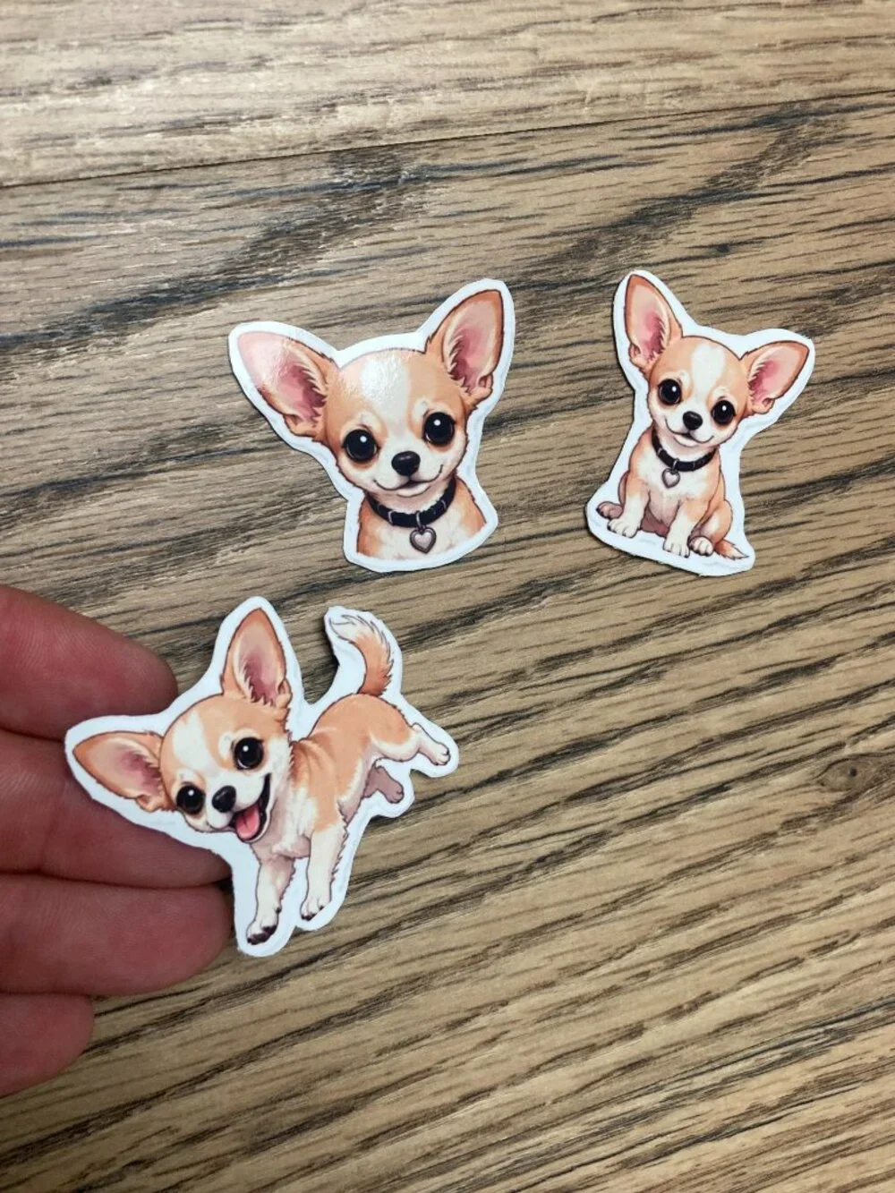 3 Flexible Dog Magnets Chihuahua Puppy Refrigerator Fridge Decor Cute Gift